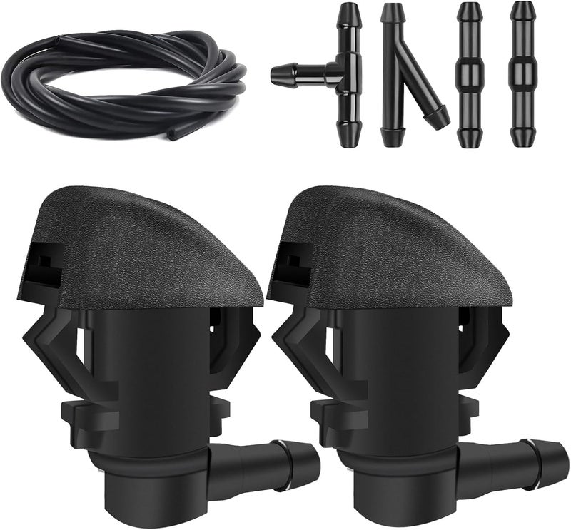 DWARFOO Windshield Washer Nozzles Kit, Windshield Washer Hose Kit with Connectors Compatible with Honda Pilot 2009-2012 2014 2015, Replace OEM# 76810-SZA-A01ZA - Image 1